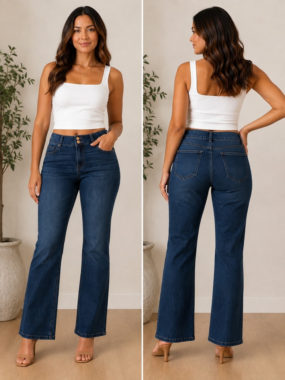 High-Rise Petite Curvy High Rise Slim Boot Jeans for Women